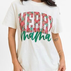 Festive 'Merry Mama' Holiday T-Shirt